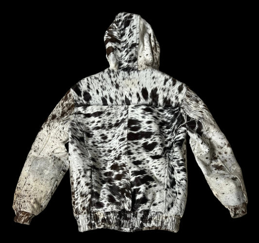 COWHIDE ZIP HOODIE “SMALL”