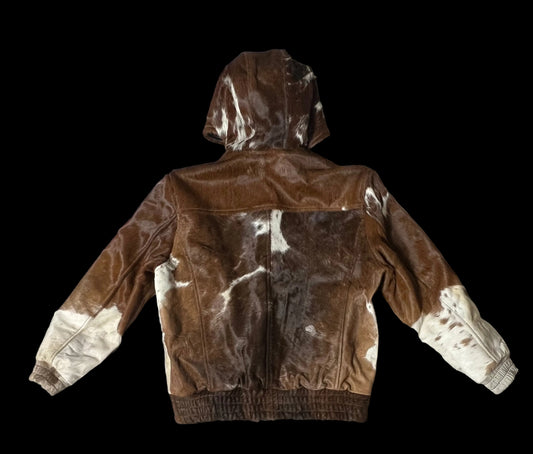 COWHIDE ZIP HOODIE “MEDIUM”