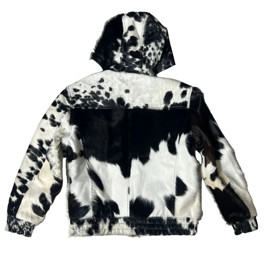 COWHIDE ZIP HOODIE “MEDIUM”