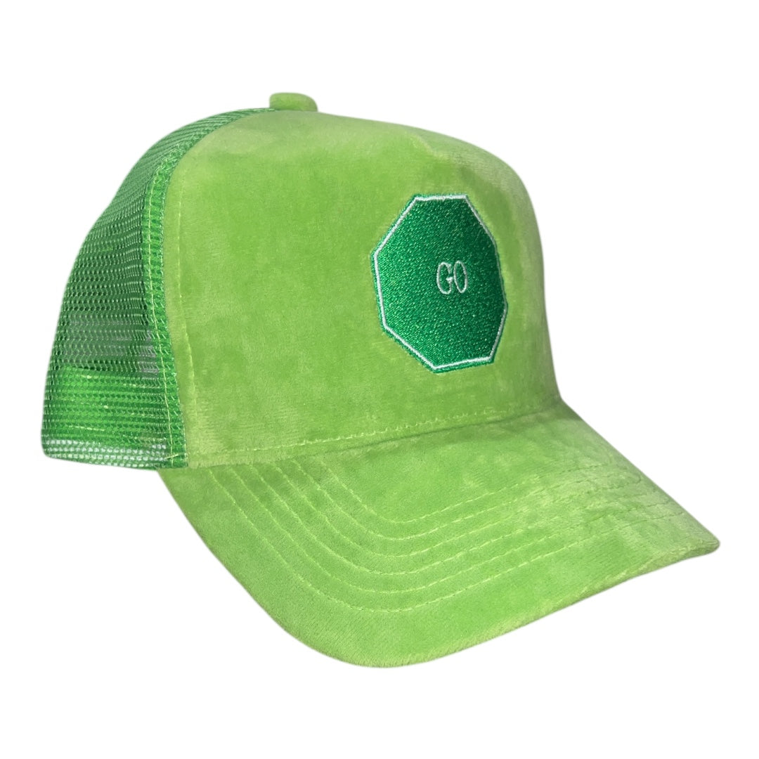 “GO” VELVET SNAPBACK