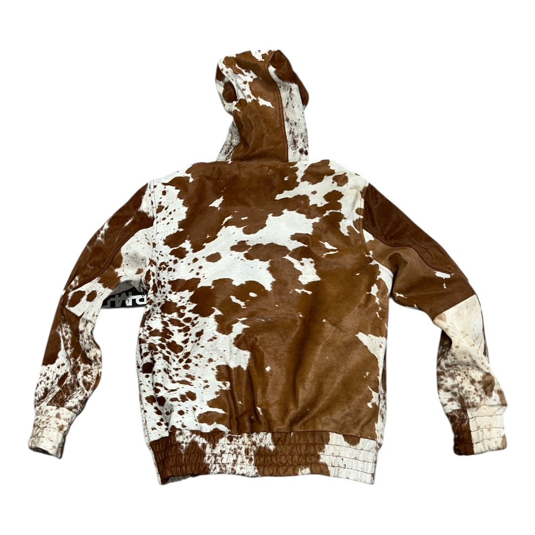 “FABRICS” COWHIDE HOODIE