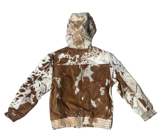 COWHIDE ZIP HOODIE “MEDIUM”