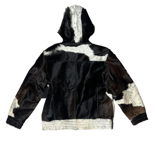 COWHIDE ZIP HOODIE “SMALL”