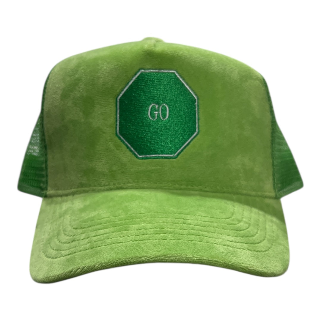 “GO” VELVET SNAPBACK