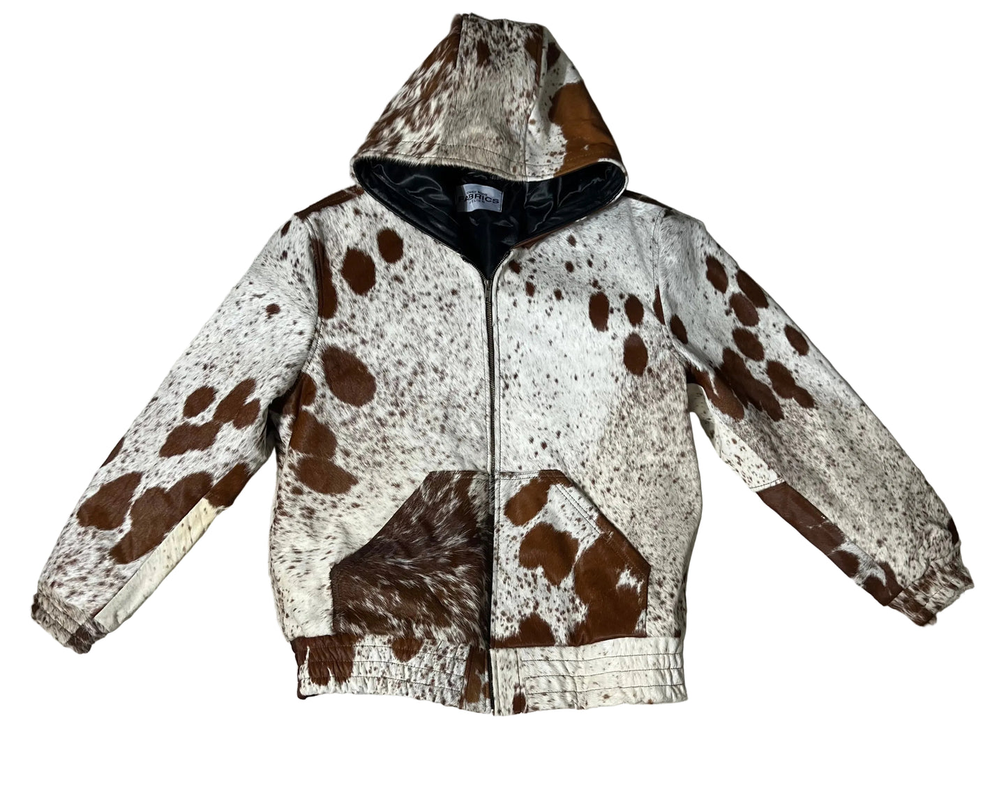 COWHIDE ZIP HOODIE “LARGE”