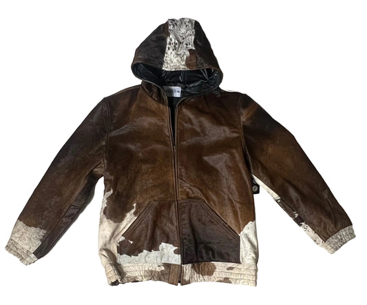 COWHIDE ZIP HOODIE “XXL”