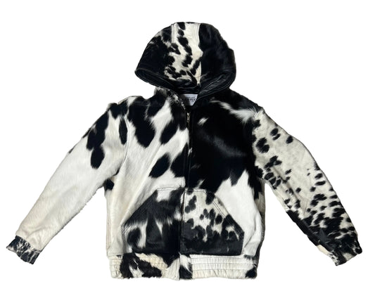 COWHIDE ZIP HOODIE “MEDIUM”
