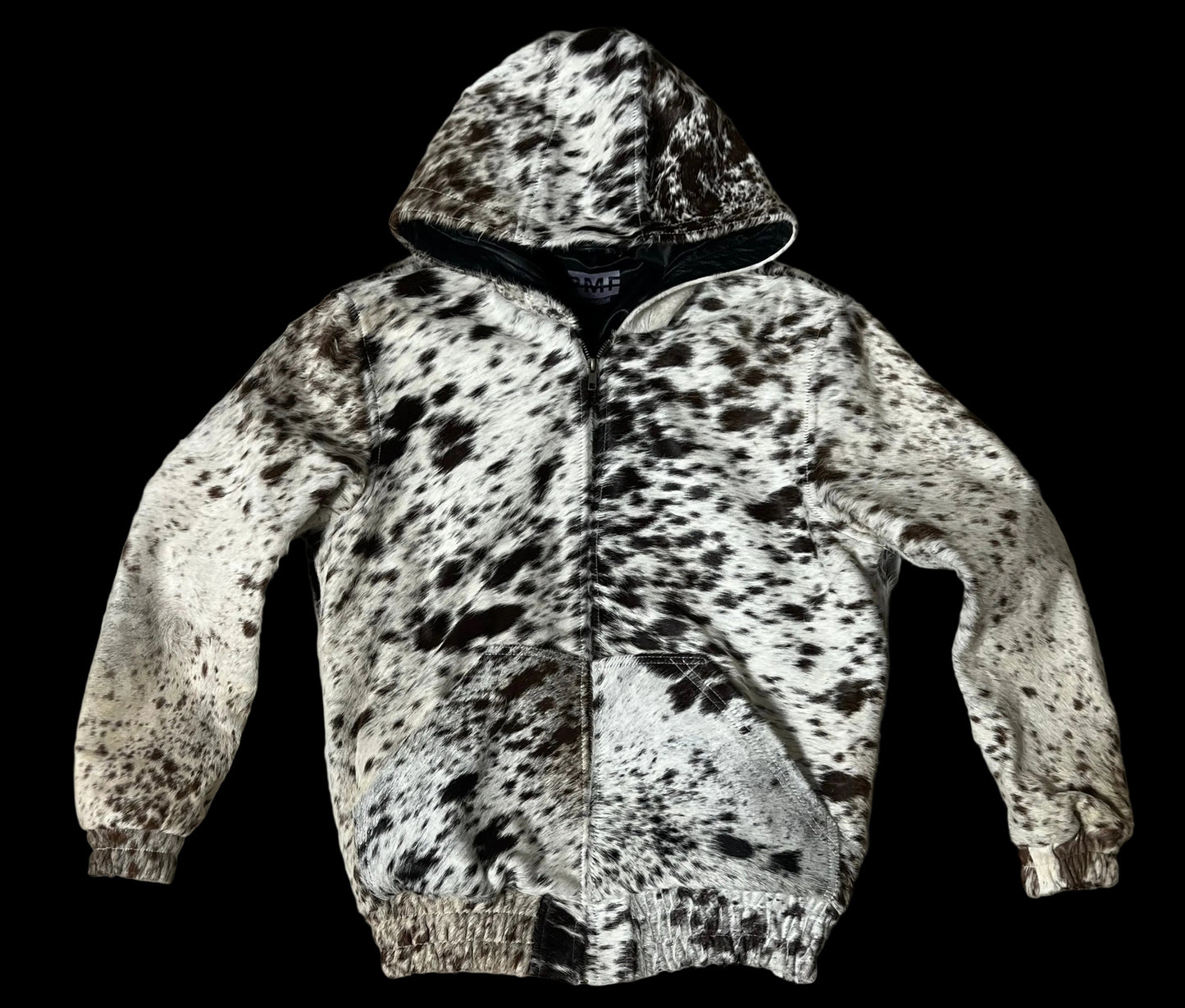 COWHIDE ZIP HOODIE “SMALL”