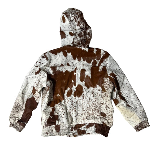 COWHIDE ZIP HOODIE “LARGE”
