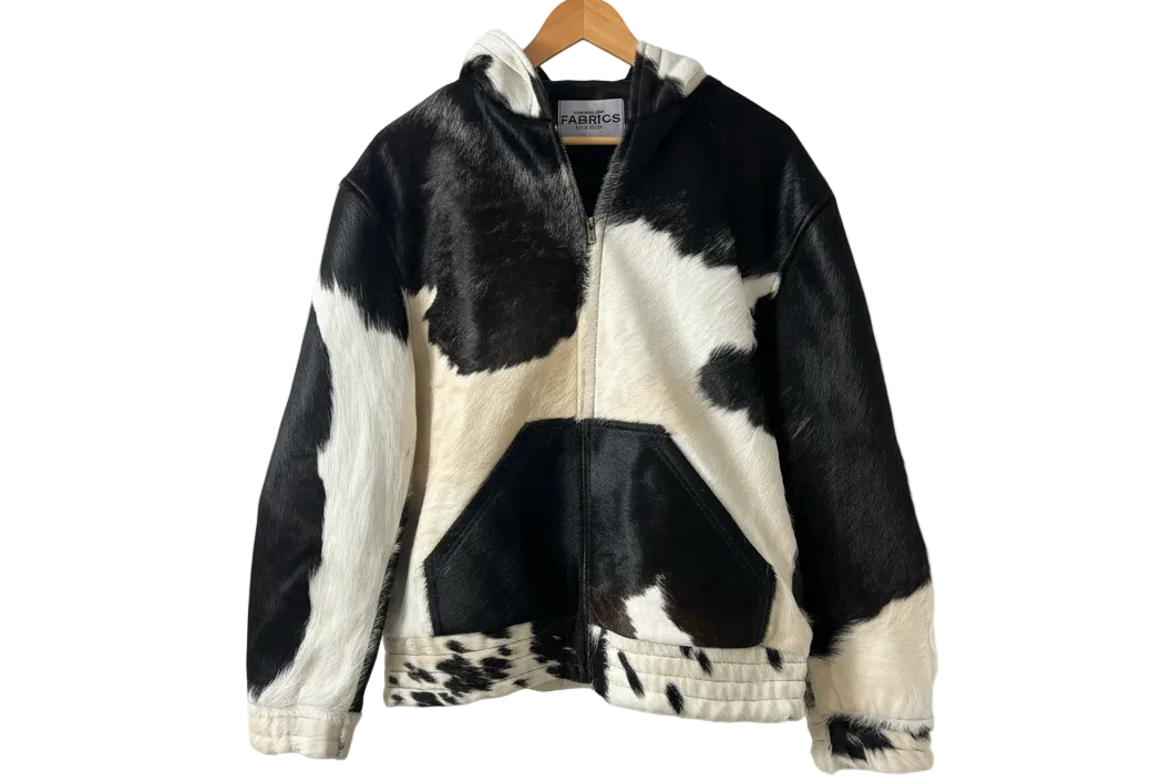 COWHIDE ZIP HOODIE “LARGE”