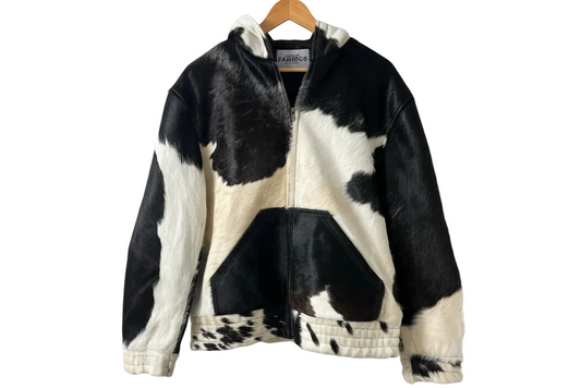 COWHIDE ZIP HOODIE “LARGE”