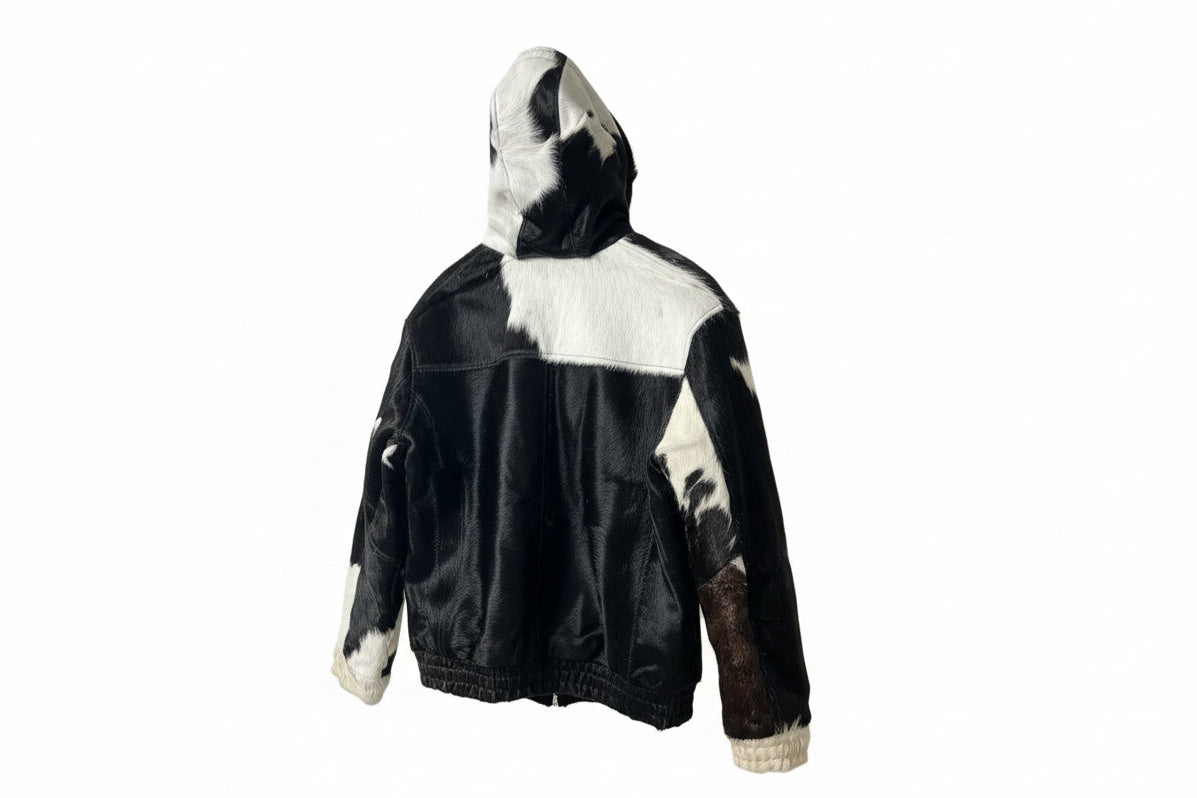 COWHIDE ZIP HOODIE “LARGE”