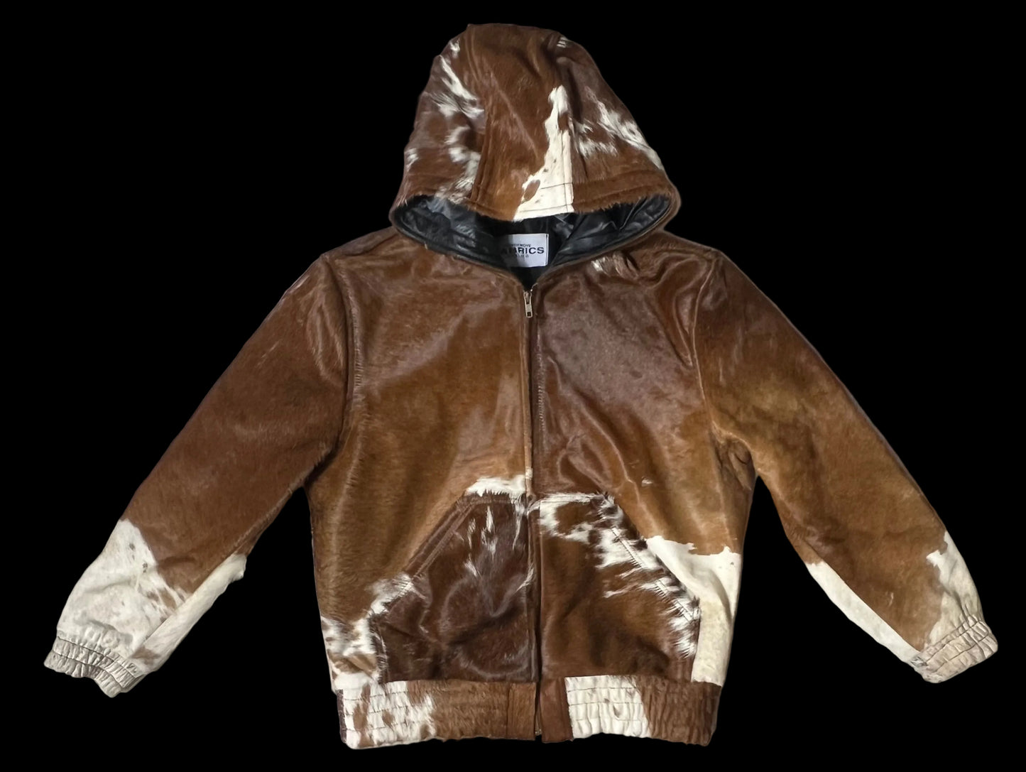 COWHIDE ZIP HOODIE “MEDIUM”