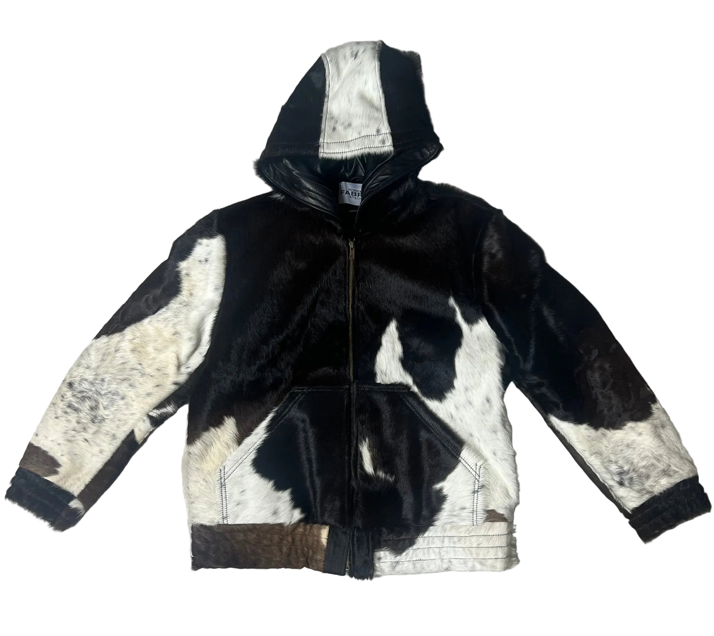 COWHIDE ZIP HOODIE “SMALL”