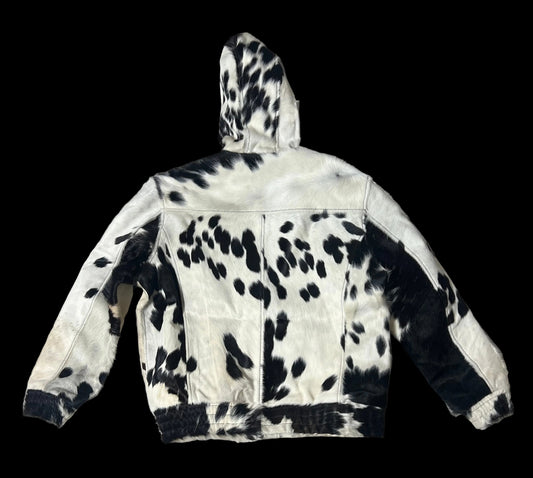 COWHIDE ZIP HOODIE “XL”