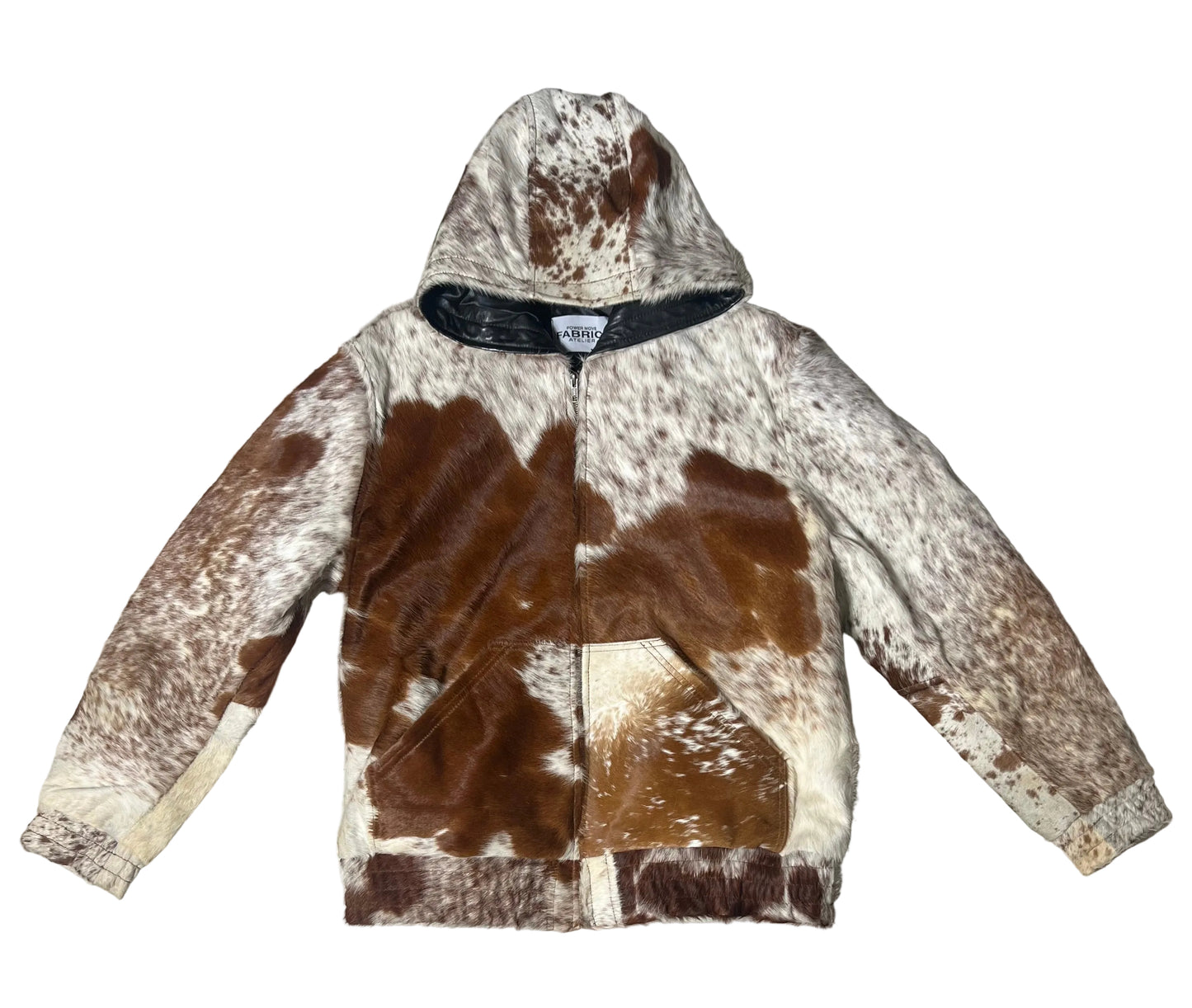 COWHIDE ZIP HOODIE “XL”