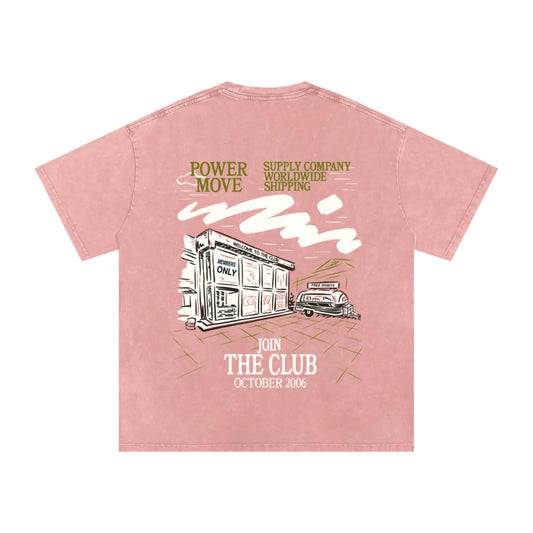 CLUB TEE "SNOW PINK"